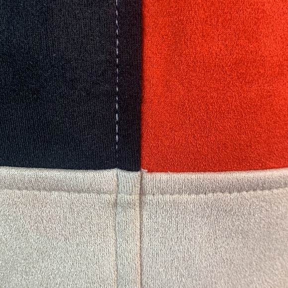 Zara Sleeveless Faux Suede Color Block Dress - Picture 14 of 16